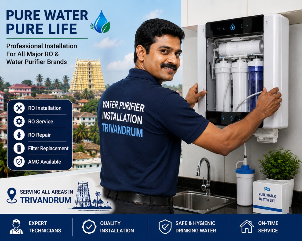 AO Smith water purifier installation Trivandrum